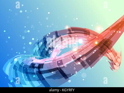 Colorful abstract twisted shape Stock Vector