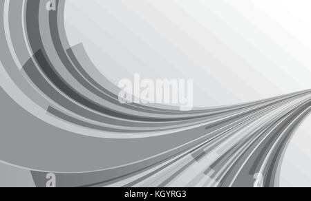 Abstract grey background with wavy lines Stock Vector