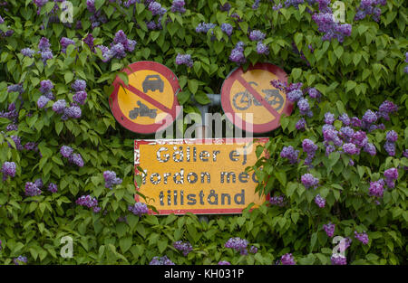 Förbudsskyltar, Stockholm, Sweden. Stock Photo