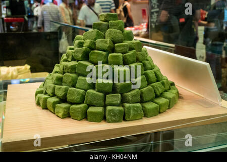 Kyoto, Japan -  May 22, 2017: Green tea candy for sale at the Nishiki market, Kyoto's Kitchen in kyoto Stock Photo