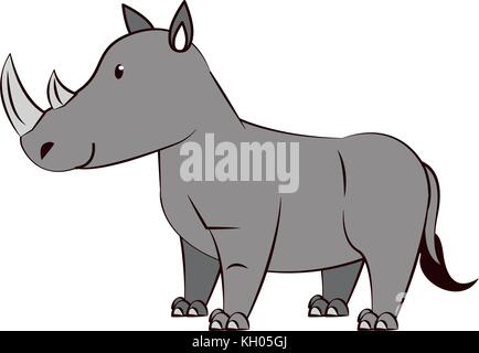 Rhino cartoon Stock Vector Art & Illustration, Vector Image: 64192965