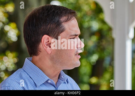 Marco Rubio at a US Senate campaign event in 2016 Stock Photo