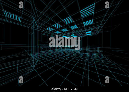 Concept of small office. High resolution 3d rendering Stock Photo