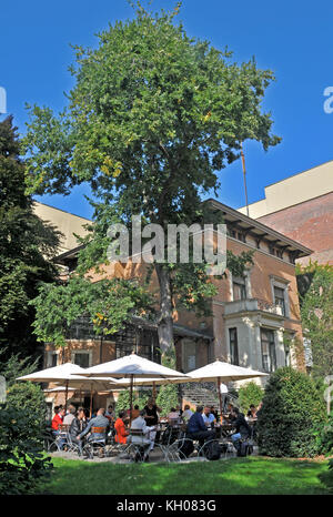 Cafe Wintergarten in the Literaturhaus on Fasanenstrasse near Kurfurstendamm, Berlin, Germany Stock Photo