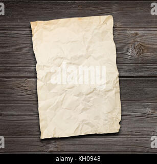 old papers on a wooden table Stock Photo