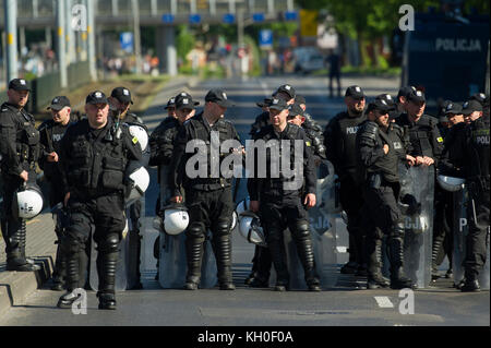 Polish anti-riot police (Oddzialy Prewencji Policji) during The Fourth ...