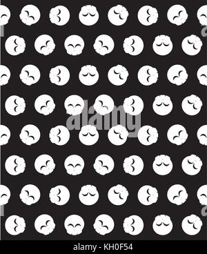 HAPPY SKULL MADE FROM A ROUND SHAPE FLAT STYLE Stock Vector