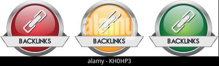 Modern Button Vector Backlinks for the creative use in graphic design Stock Vector