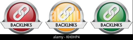 Modern Button Vector Backlinks for the creative use in graphic design Stock Vector