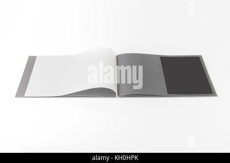 catalog grey and white isolated on white, mock up Stock Photo