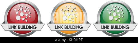 Modern Button Vector Link Building for the creative use in graphic design Stock Vector