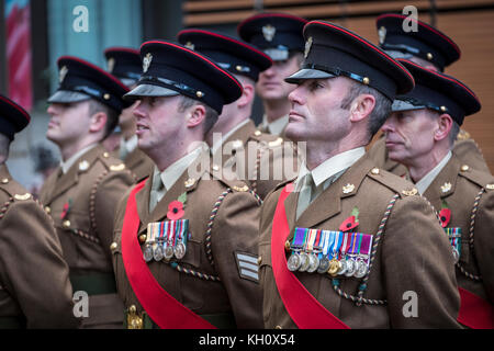 Wolverhampton, West Midlands Sunday 12th November 2017 Members of the armed forces take part in Remembrance Sunday parade in Wolverhampton, UK. Credit: Greg Vivash/Alamy Live News Stock Photo