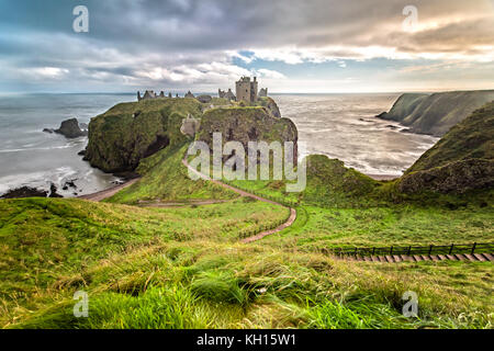 Dunnottar Castle in Autumn Stock Photo