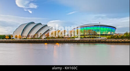 The Armadillo and the SSE Hydro in Panoramic View Stock Photo