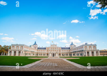 Facade of Royal Palace. Aranjuez, Madrid province, Spain. Stock Photo