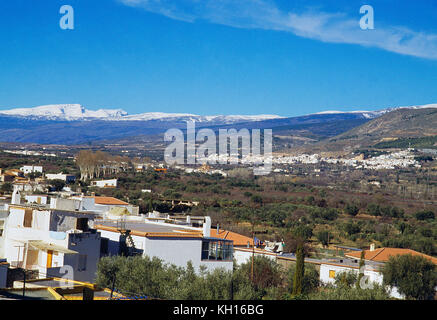 Laujar de Andarax viewed from Fuente Victoria. Las Alpujarras, Almeria province, Andalucia, Spain.