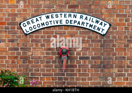 Locomotive Department sign, Didcot Railway Centre, United Kingdom Stock Photo