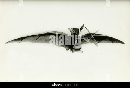 Aircraft n°3 of Ader, the first man taking-off on an engined aircraft (October the 9th, 1890) Stock Photo