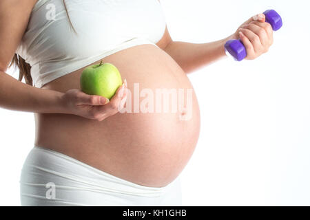 Pregnant woman lifting up baby hi-res stock photography and images - Alamy