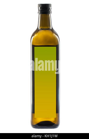 Olive oil bottle isolated on white background Stock Photo