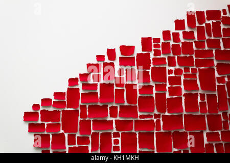 A red fabric on white background create a nice background. Stock Photo