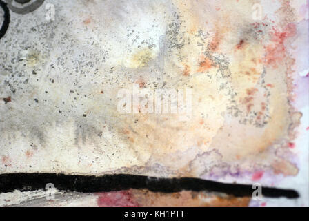 Wet on wet watercolor abstract Stock Photo