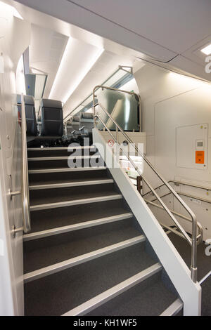 Interior of a modern train Stock Photo