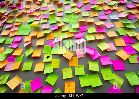 Many different colors paper notes Stock Photo