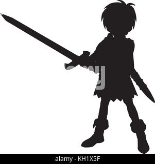 Swordsman illustration Stock Vector