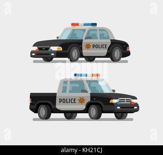 Police car. Vector illustration Stock Vector