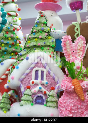 Christmas Gingerbread House, USA Stock Photo