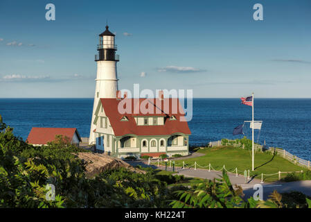 Portland Head Light in Cape Elizabeth, Maine, USA Stock Photo