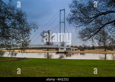 bridge on the river warta in the city of sieradz poland stock photo alamy