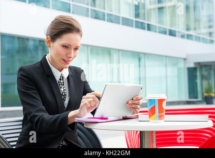 Young business woman working Stock Photo