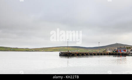 A view of Lerwick harbour. Lerwick is the main port in the Shetland Isles, Scotland. Stock Photo