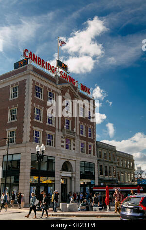 The building of Cambridge Savings Bank in Cambridge, Massachusetts. Stock Photo