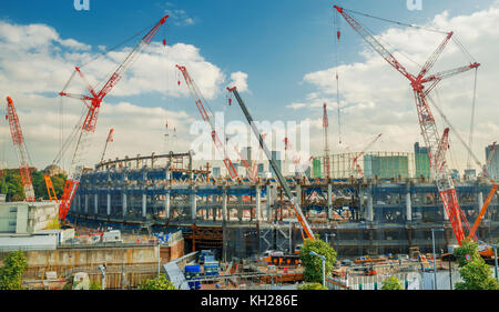 New Tokyo National Stadium under construction in Shinjuku District for 2020 Summer Olympic Games Stock Photo