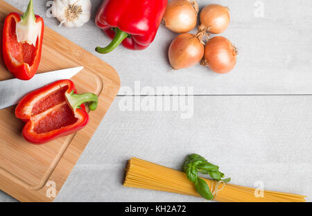 various vegetables with pasta Stock Photo