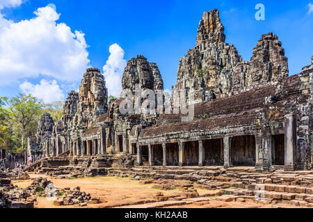 Angkor, Cambodia. The inner gallery of the Bayon temple. Stock Photo