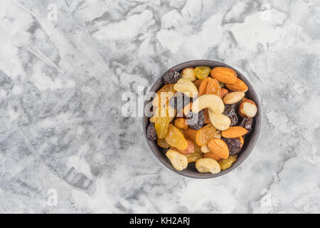 Different nuts on a plate Stock Photo