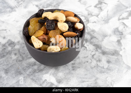 Different nuts on a plate Stock Photo