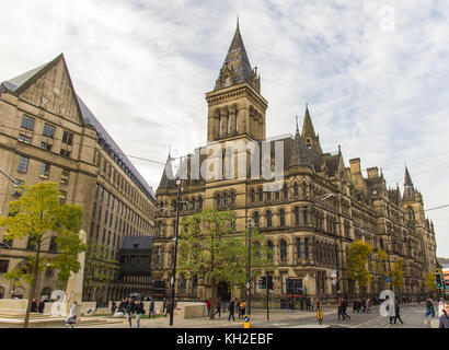 ManchesterTown hall as seen from St Peter's Square, Princess Street, Manchester UK Stock Photo