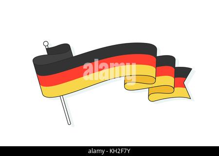 Flag of Germany with three stripe. German flag Stock Vector