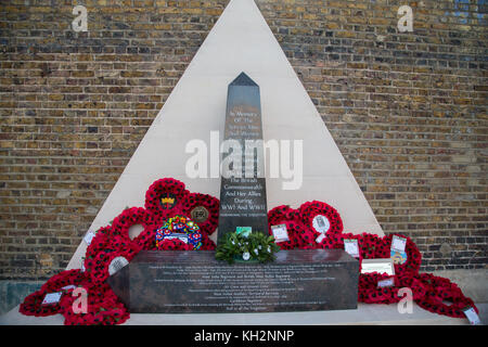 London, UK. 12th Nov, 2017. The African and Caribbean War Memorial in Windrush Square, Brixton. Credit: Thabo Jaiyesimi/Alamy Live News Stock Photo