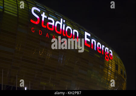 Stadion Energa Gdansk in Gdansk, Poland. 12th Nov, 2017. Credit: Wojciech Strozyk/Alamy Live News Stock Photo