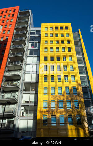 Renzo Piano's Central Saint Giles mixed-use development on St. Giles High Street, LOndon, UK Stock Photo