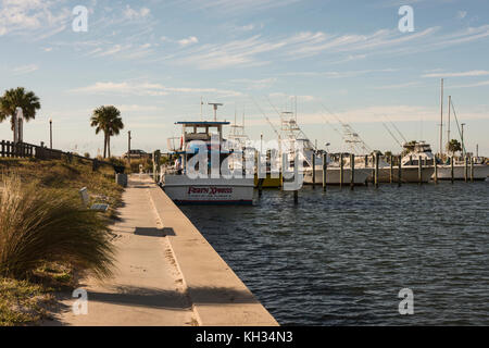 Chartered Fishing in Port Saint Joe Marina, Florida USA Stock Photo