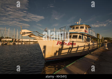 Chartered Fishing in Port Saint Joe Marina, Florida USA Stock Photo