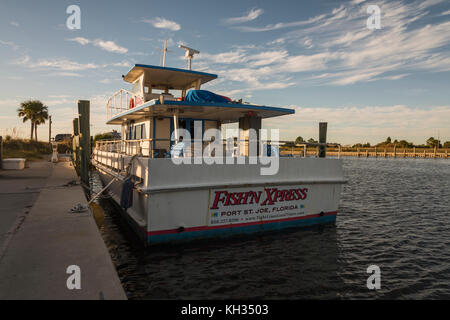 Chartered Fishing in Port Saint Joe Marina, Florida USA Stock Photo