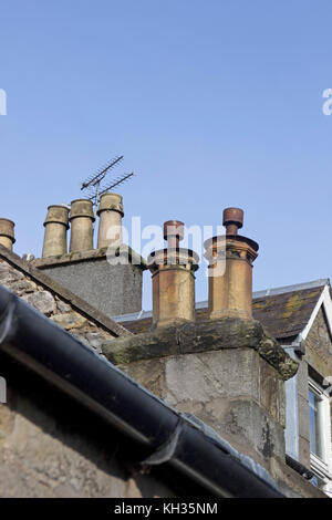 chimneys, old town, Stirling, Scotland, Great Britain Stock Photo